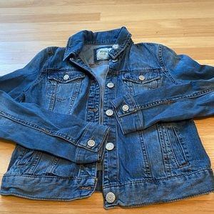 Mudd 100% cotton denim jacket with distressed collar size XS